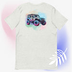 Watercolor Valkyrie Jeep - Front and Back design T Shirt