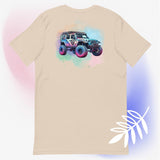 Watercolor Valkyrie Jeep - Front and Back design T Shirt