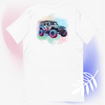 Watercolor Valkyrie Jeep - Front and Back design T Shirt
