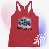 Watercolor Valkyrie Jeep Women's Racerback Tank